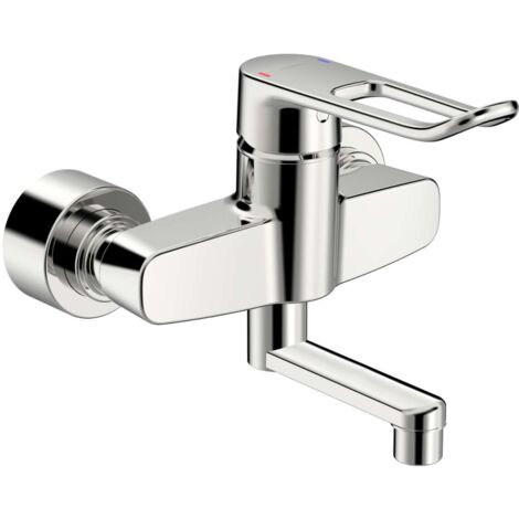 HANSA Miscelatore monocomando Miscelatore per lavabo HANSACLINICA 0152 Leva ad arco Leva di comando lunga Sporgenza 177 mm DN15 Cromo, 01526286 (1/3)