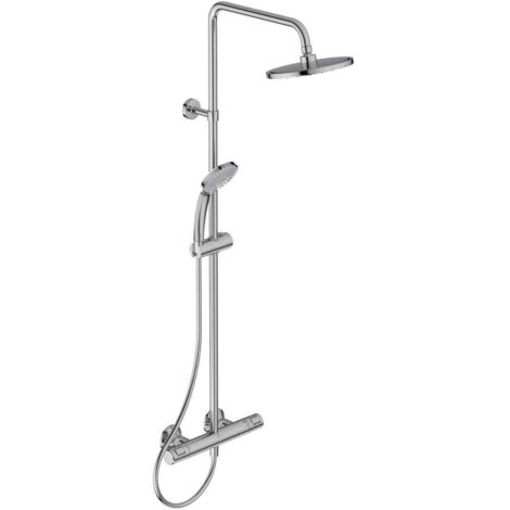Ideal Standard – Set doccia termostatico CeraTherm T25 20 cm – Soffione a pioggia 200 mm – 3 getti – Finitura cromo – SKU A7208AA (1/10)