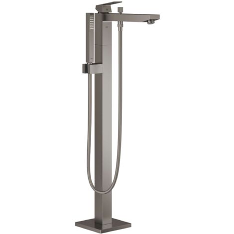 GROHE Miscelatore monocomando per vasca Eurocube 236721 FMS montaggio a pavimento hard graphite spazzolato, 23672AL1 (1/5)