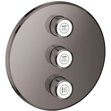 GROHE Valvola a 3 vie da incasso Grohtherm Smart Control 29122 FMS rotondo hard graphite, 29122A00