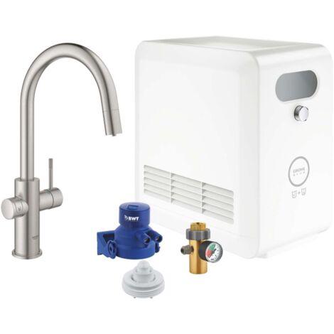 GROHE Starterkit GROHE Blue Professional 313252 bocca a C estraibile BT/WIFI supersteel, 31325DC2 (1/5)