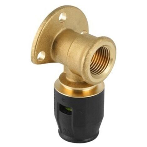 GEBERIT Pushfit Gomito Con Flangia Ottone Ø16X1/2"F L.36Mm - 650.291.00.1 (1/2)
