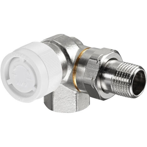 Valvola termostatica OV, serie AV 9 M 30x1,5, PN 10, angolo a 90° a sinistra, DN 15