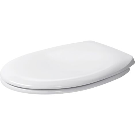 Duravit 0064200000 sedile WC con cerniere a chiusura ammortizzata, acciaio inossidabile, bianco (1/6)