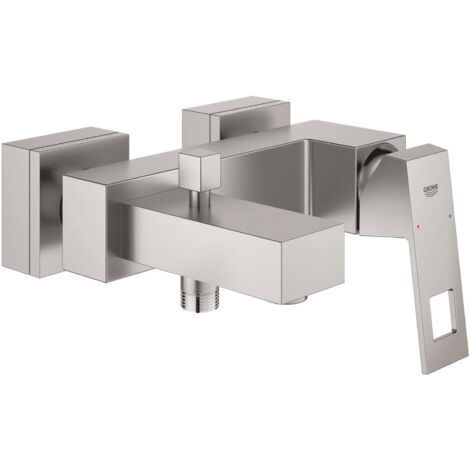 GROHE Miscelatore monocomando per vasca Eurocube 23140 montaggio a parete intrinsecamente sicuro supersteel, 23140DC0 (1/4)