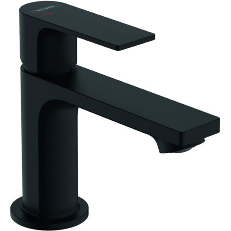 hansgrohe Rebris E Miscelatore monocomando lavabo 80 CoolStart senza set di scarico nero opaco, 72554670 (1/5)