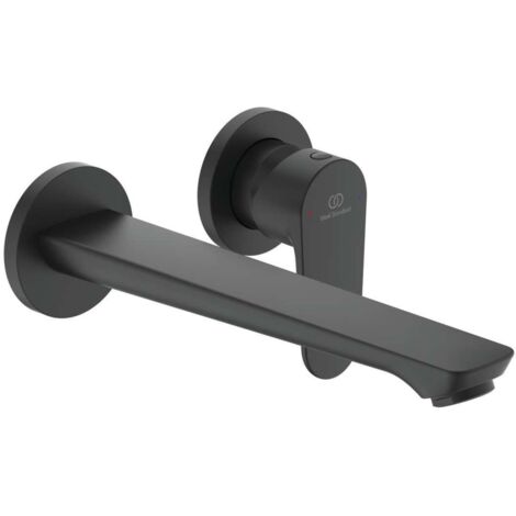 Ideal Standard Miscelatore lavabo a parete Cerafine O sporgenza 224mm Silk Black, BD133XG (1/4)