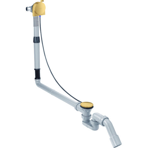 AXOR Set completo Bocca di erogazione vasca, set di scarico e troppopieno per vasche speciali Brushed Gold Optic, 58317250 (1/2)
