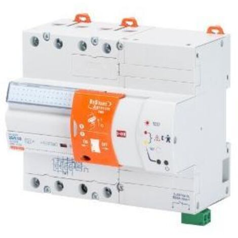 RESTART CON AUTOTEST PRO - ACCOPPIATO CON DIFFERENZIALE PURO - 4 POLI - 25 A TIPO A[IR] Idn=0,03 A 400 V - 7 MODULI EN 50022 - GEWISS GW90921 (1/2)