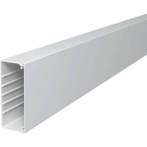 OBO Bettermann Canale da parete e da soffitto con foratura a terra 60x150x2000 Cloruro di polivinile bianco puro RAL 9010, 6191231