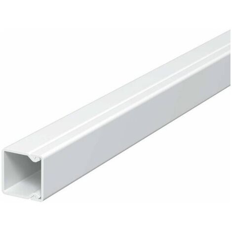 OBO Bettermann Canale da parete e soffitto con foratura sul fondo 20x20x2000 polivinilcloruro bianco puro RAL 9010, 6191037