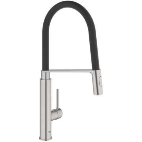 GROHE Miscelatore monocomando per lavello Concetto 31491 doccetta professionale estraibile supersteel, 31491DC0 (1/5)