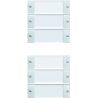 GIRA 213603 - SET 6 BILANCIERI CON SPAZIO ETICHETTA, SISTEMA 55, COLORE: TRASPARENTE/BIANCO PURO
