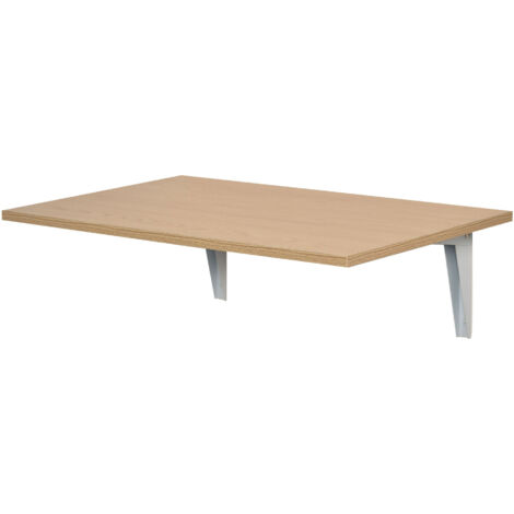 Mesa Plegable de Pared Mesa Abatible de Pared  Ahorra Espacio para Cocina Comedor Dormitorio 60x40x20 cm Natural