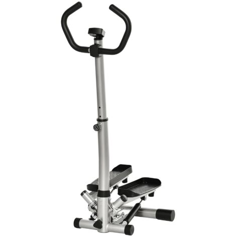 Stepper Heimtrainer für Zuhause mit LCD-Bildschirm einstellbare Geschwindigkeit Metall ABS 55 x 53 x 118-128 cm