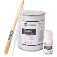 La Boutique du Composite Gel Coat 1kg pour Bateau Fibre de Verre + catalyseur (VERT)
