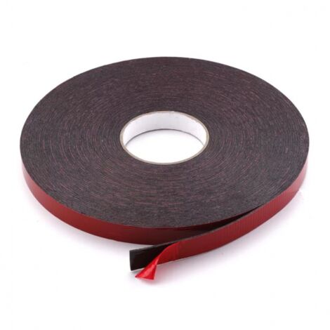 Idmarket – Ruban adhésif mousse thermique anti-chaleur pour arceau serre – Résiste jusqu'à 80°C – Dimensions 25M x 1,9CM – Épaisseur 2MM en mousse PE