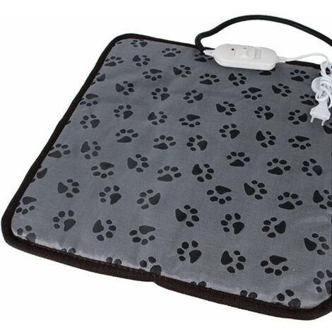 Tapis chauffant pour animaux 45 x 45 cm – Réglable avec contrôle thermostatique – Cordon résistant aux morsures – Température constante (1/5)