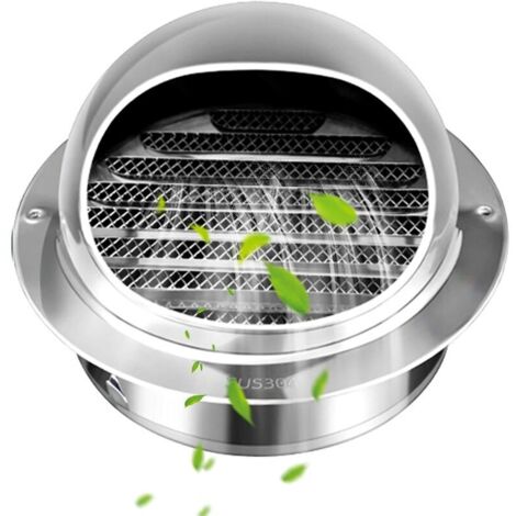 150mm Grille d'Aération Ronde Grille Ventilation Hotte, Bouchon Rond en Acier Inoxydable 304 Avec/Maille (1/5)