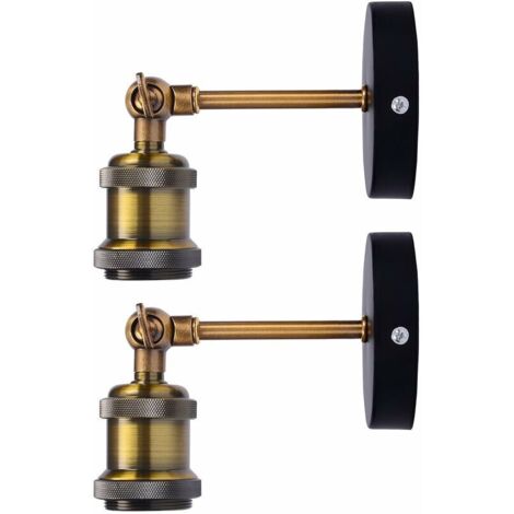 Lot de 2 Rétro Lampe Applique Murale Style Industriel Antique Luminaire Réglable Éclairage Vintage Edison Lampe Douille E27 pour pour Maison Bar Restaurants Café Bar Décoration (1/5)