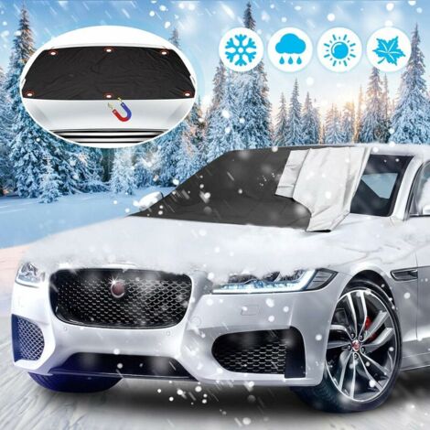 Couverture Pare-Brise Voiture, Bâche Pare Brise Protection Magnétique Couverture Repliable, Universelle Films de protection antigel pour Voiture Anti Givre, Neige, Glace & Soleil, 210 x 120 cm (1/5)