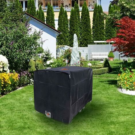 Bâche De Réservoir d'eau, Couvercle De Cuve À Eau en Tissu Oxford 210D, Capôt Protecteur avec Fenêtre Supérieure Et Fermeture éclair, Housse pour Réservoir (600l-Noir) (1/5)