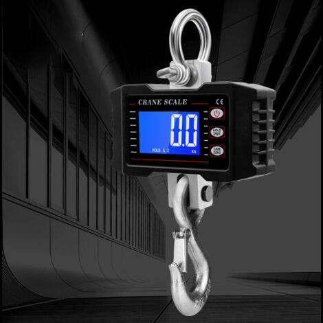 Peson électronique -1000KG/2000LB Balance à Grue Numérique Affichage LCD numérique,Balance électronique-Noir (1/2)
