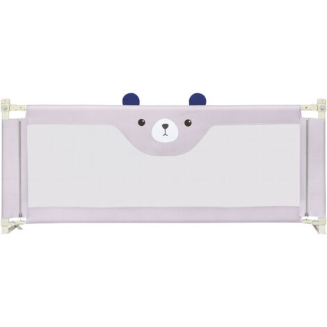 Barrière de Lit pour Bébés, Enfants,Barriere de Sécurité Enfant,avec motif ours,®,175 x 100 x 26 cm,gris (1/5)