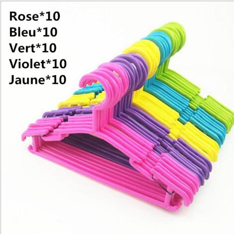 Lot de 50 Cintre Enfants Plastiqu，pour Enfants Durables Stockage Cintres pour Enfants Bébés en Plastique de Stockage Cintres pour la Longueur de 27cm (1/5)