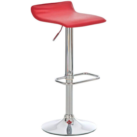 Haloyo Lot de 4 Tabouret de Bar , Chaise de Cuisine pivotante avec Hauteur réglable,Repose-Pieds,Cuir synthétique,rouge (1/5)