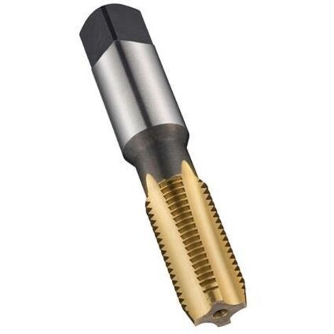 Taraud machine ANSI B94.9C E720 NPSF 1/8 pouces x27 HSS TiN 1.5XD Normal DO (1/4)