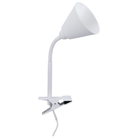 Spot pince Vitis avec bras flexible - E14 - 20W - Blanc (1/5)