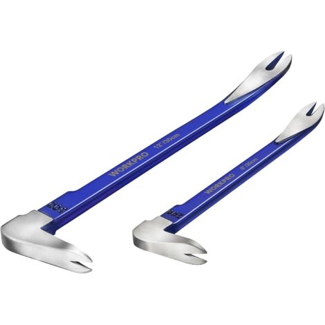 Workpro – Pied de biche 30,5 cm – Extracteur de clous 20,3 cm – Acier au carbone haute dureté – Conception antirouille pour rénovation