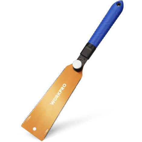 WORKPRO Scie Japonaise 210 mm, Scie à Main à Double Tranchant de 7-9/18 TPI, Scie à Traction avec Poignée Ergonomique en Hêtre, Lame Flexible Remplaçable SK5, Scie Japonaise Menuisier pour bois (1/5)