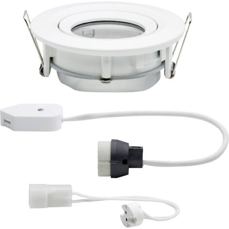 Paulmann Nova Spot encastrable pour salle de bains Ampoule halogène GU10, GU5.3 35 W IP65 blanc mat (1/10)
