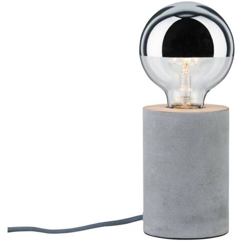 PAULMANN 79621 NEORDIC MIK LAMPE DE TABLE ROND MAX 1X20W E27 GRIS 230V BÉTON, 9 CM X 9 CM X 13 CM 796.21 (1/5)