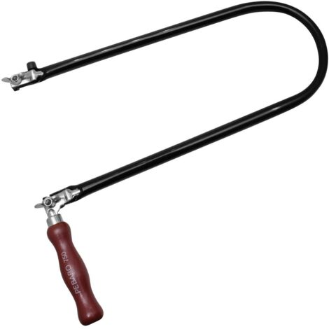 Scie à chantourner manuelle 285 mm – M701W – Pour bois dur – Amplitude de 285 mm – Poignée en bois pour confort d'utilisation – Donau Elektronik - C93980