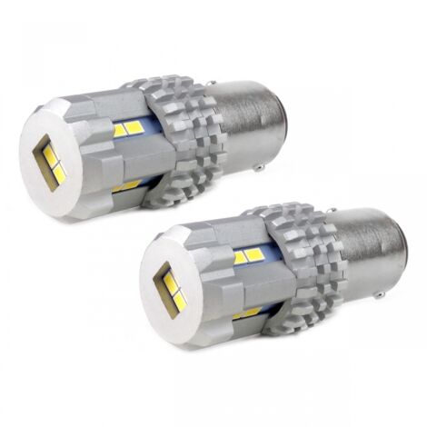 Ampoules LED CANBUS 3020 22SMD UltraBright 1157 BAY15D P21/5W Blanc 12V 24V AMIO-02450 (1/3)