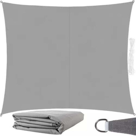 Voile d'ombrage 3x2m - gris etanche (1/5)