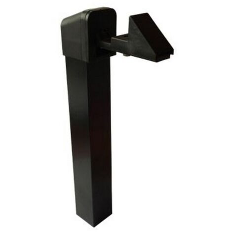 Arrêt de portail automatique en acier inoxydable noir – Tube à sceller 40x40mm – Hauteur recoupable 300mm – Fixation au sol durable