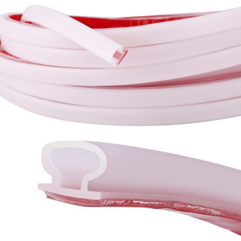 Bande d'étanchéité autocollante en caoutchouc blanc 10mm x 6mm x 10m, Joint en Fenêtres et portes/anti-collision/Insonorisation/étanche à l'eau/étanche à la poussière (1/5)