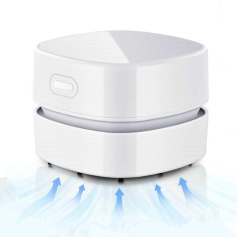 Mini Aspirateur de Table sans Fil, USB Rechargeable, 90 Minutes de Fonctionnement, Rotatif à 360°, pour Enlever Les Miettes, la Poussière et Les Cendres de la Table, du Bureau et du Clavier (1/5)