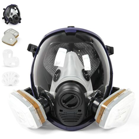 6800 Masque Respiratoire Intégral Réutilisable, Masque anti Poussiere, Masque a Gaz, masque respiratoire avec filtre à vapeur organique, Masque pour Peinture, Masque a Gaz Integral (1/5)