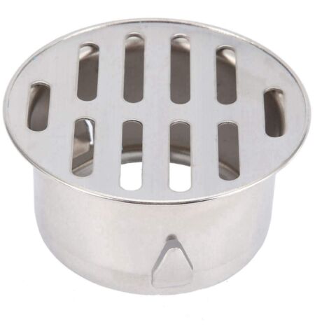 Drain de Sol en Acier Inoxydable, Siphon Amovible 75 Bouche Plate avec Anti-Blocage, Évacuation Rapide pour Extérieur Balcon, Jardin, Toit, Tuyau d'échappement, Siphon de Sol Rond en Acier Inoxydable (1/5)