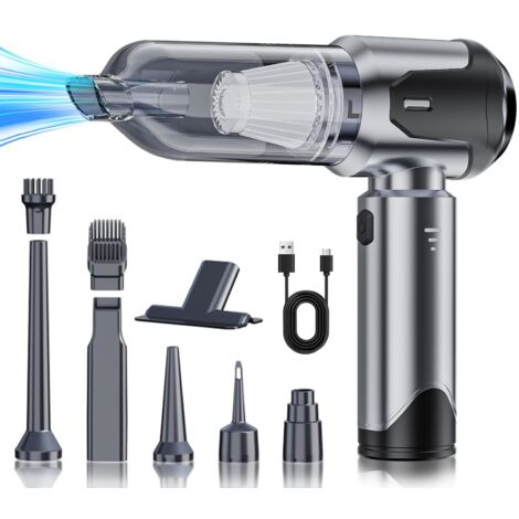 Aspirateur à Main, 15000Pa 3 in 1 Aspirateur Voiture Puissant sans Fil, 3 Vitesses 100,000U/min avec Moteur sans Brosse, Mini Aspirateur de Voiture pour Voiture/Animaux/Maison/Bureau/Canapé (1/5)