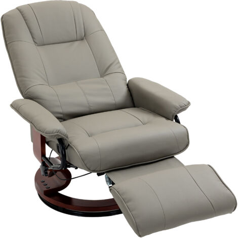 Fauteuil inclinable , fauteuil TV, fauteuil lounge, fauteuil pivotant à 360°, inclinable à 145°, gris, 78 x 87 x 100 cm (1/5)