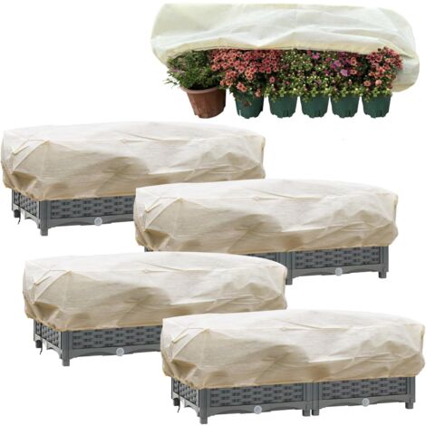 Housse de Protection pour Plantes d'hiver, Protecteur de Plantes de Balcon, Couverture Rectangulaire de Protection des Plantes Contre Le Gel, Housse Hivernage Plante avec Cordon de Serrage (1/5)