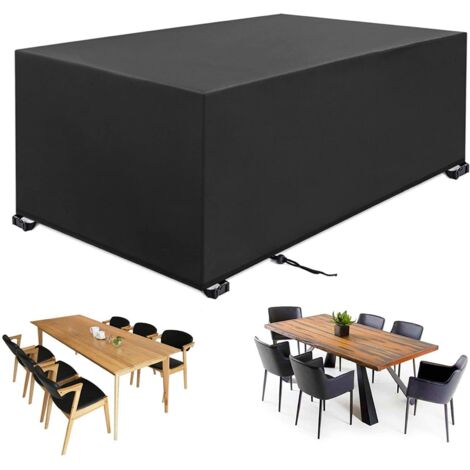 Housse Salon de Jardin, Housse de Table Jardin Rectangulaire, Couverture de Protection Meubles Bâche Salon de Jardin Imperméable Anti-UV, Bache Table Exterieur (Schwarz, 15015075cm 420D) (1/5)