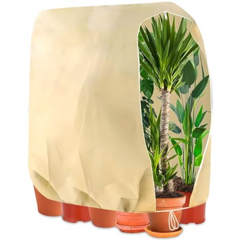 160x240cm Voile Hivernage Plante Exterieur 80g/m², Housse Hivernage Plante, avec Fermeture éclair et Cordon de Serrage, Housse d'hivernage Plante Réutilisable (160x240cm, 1 pièces) (1/5)
