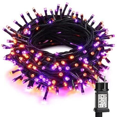 Halloween Guirlandes Lumineuses, 20M 200 LED Orange + Pourpre Guirlande Lumière Exterieur Noël Decoration 8 Modes Imperméable Guirlandes pour Thanksgiving Chambre Arbre Mariage Fête Jardin (1/5)
